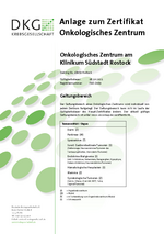 Anlage zum Zertifikat Onkologisches Zentrum